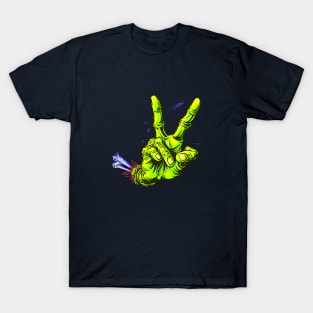 Zombie Hand Peace Sign T-Shirt